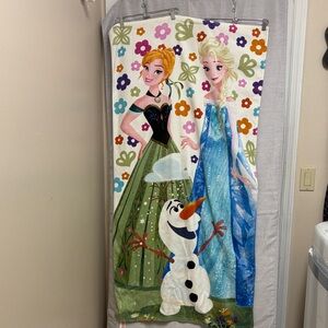 Frozen Character Beach Towel with Anna, Elsa, and Olaf